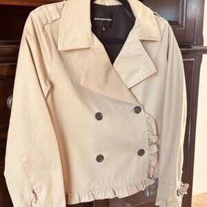 Cropped Kaki Trench coat